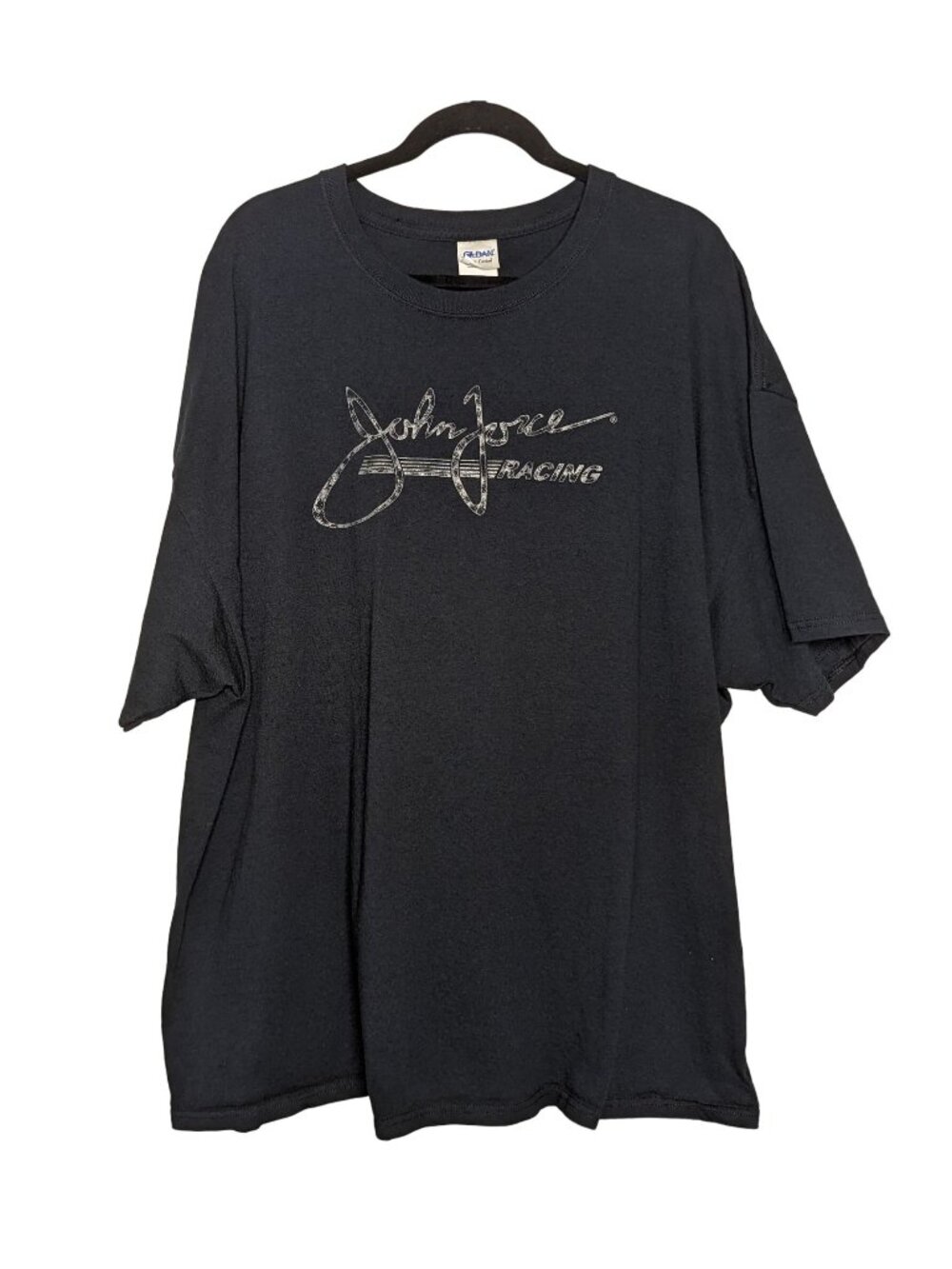 GILDAN Ultra Cotton John Force Racing Black silver short sleeve T-Shirt 3XL